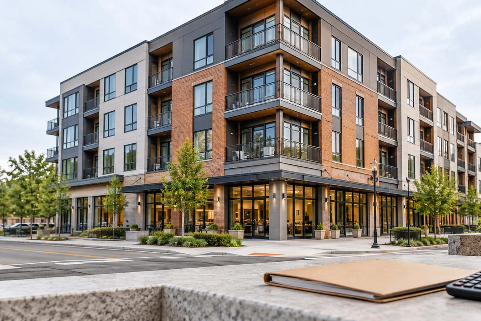 Illustrative mixed-use property representing annual OP-unit partnership recordkeeping
